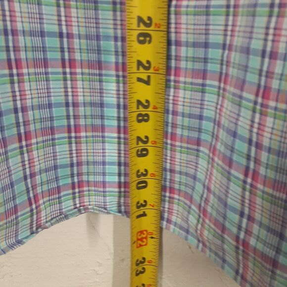 Ralph Lauren Adult Mens L Blue Pink Plaid Long Sleeve Button Up Shirt - Picture 8 of 8